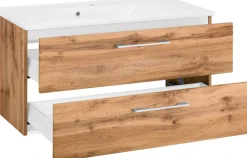 welltime Waschbeckenunterschrank »Soria« Badmöbel Waschtisch inkl. Waschbecken, Breite 100 cm