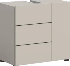 welltime Waschbeckenunterschrank »BIEL, Breite: 60 cm, 2 Türen, 2 Fächer, Siphonausschnitt« 1 Stk. tlg. Waschbeckenunterschrank, Unterschrank, WBU, Badezimmer, Bad