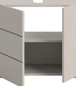 welltime Waschbeckenunterschrank »BIEL, Breite: 60 cm, 2 Türen, 2 Fächer, Siphonausschnitt« 1 Stk. tlg. Waschbeckenunterschrank, Unterschrank, WBU, Badezimmer, Bad