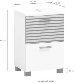 welltime Waschbeckenunterschrank »Katta, Waschbeckenunterschrank, Made in Germany, B: 40 cm« Solide Verarbeitung - Dieses Produkt ist in Deutschland gefertigt