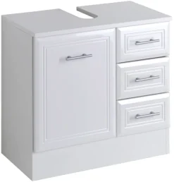 welltime Waschbeckenunterschrank »Neapel« Breite 60 cm, mit Hochglanzfronten und eleganter Fräsung