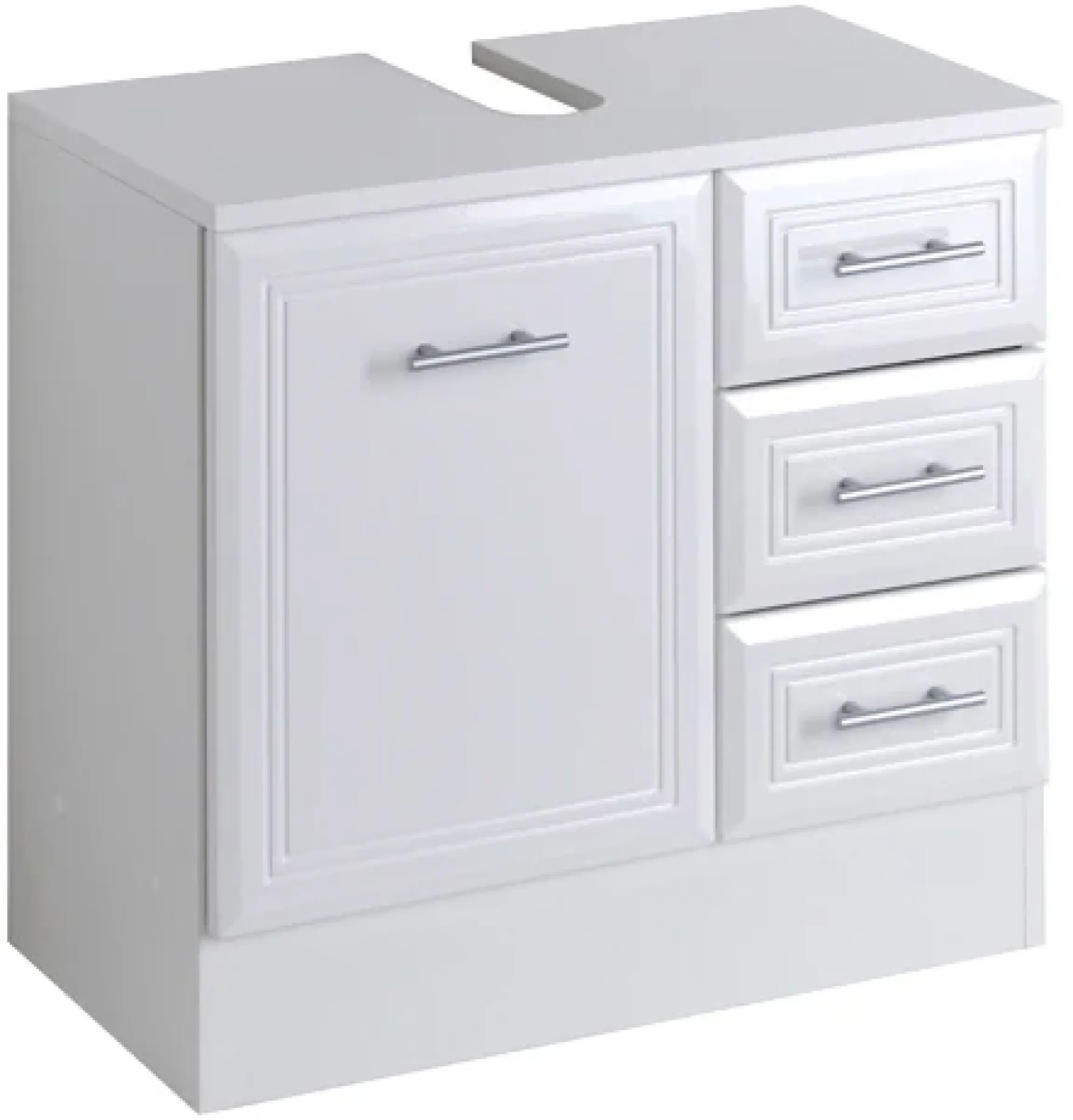 welltime Waschbeckenunterschrank »Neapel« Breite 60 cm, mit Hochglanzfronten und eleganter Fräsung