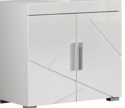 welltime Waschbeckenunterschrank »Avena« 1 Stk. tlg. Waschbeckenunterschrank mit Türen & Einlegeboden – (B/T/H) 60/34/56 cm