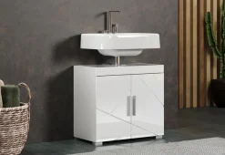 welltime Waschbeckenunterschrank »Avena« 1 Stk. tlg. Waschbeckenunterschrank mit Türen & Einlegeboden – (B/T/H) 60/34/56 cm