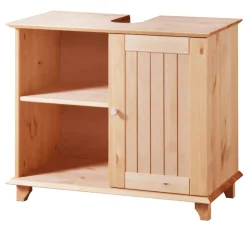 welltime Waschbeckenunterschrank »Venezia Landhaus« Badmöbel aus Massivholz, Breite 63 cm (ohne Stauraumkisten)
