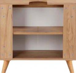 welltime Waschbeckenunterschrank »Lund Badunterschrank für wandhängende Waschbecken WC Unterschrank« Badezimmerschrank WBU Breite 65cm mit Siphonausschnitt Badschrank