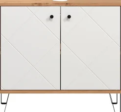 welltime Waschbeckenunterschrank »Tarragona« 1 Stk. tlg. Waschbeckenunterschrank mit 2 Türen - (B/T/H) 69/32/61 cm