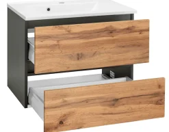 welltime Waschbeckenunterschrank »Lucca« Badmöbel, Waschtisch inkl. Waschbecken, Breite 60 cm