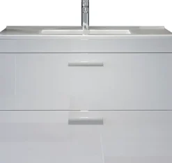 welltime Waschbeckenunterschrank »Dormoletto« Hänge-Waschbeckenunterschrank m. Becken - (B/T/H) 81/47/59 cm