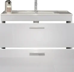 welltime Waschbeckenunterschrank »Dormoletto« Hänge-Waschbeckenunterschrank m. Becken - (B/T/H) 81/47/59 cm