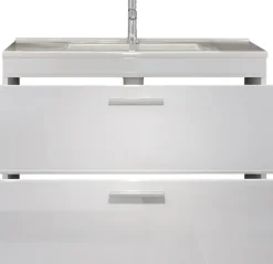 welltime Waschbeckenunterschrank »Dormoletto« Hänge-Waschbeckenunterschrank m. Becken - (B/T/H) 81/47/59 cm