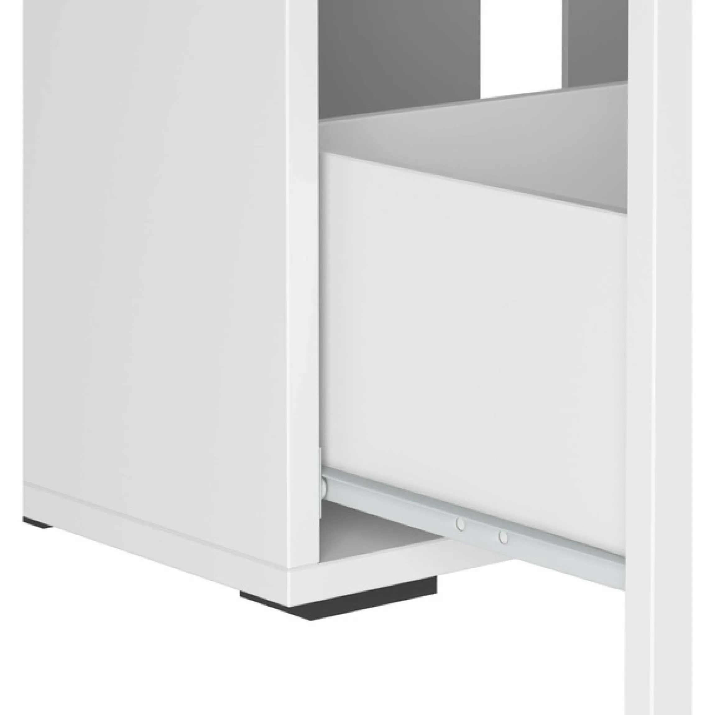 welltime Waschbeckenunterschrank »Skara« mit Klappe und Schubkasten, schwarze Griffe, Breite 80 cm, Höhe 55 cm