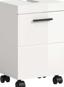 welltime Waschbeckenunterschrank »AVON, Breite 40 cm, 1 Tür, 1 Einlegboden, 2 Fächer« mit Siphonausschnitt 22x8 cm, Rückwand mit Ausschitt,Badmöbel, Badschrank, Unterschrank, Waschtisch, Kommode, Bad