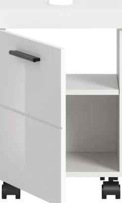 welltime Waschbeckenunterschrank »AVON, Breite 40 cm, 1 Tür, 1 Einlegboden, 2 Fächer« mit Siphonausschnitt 22x8 cm, Rückwand mit Ausschitt,Badmöbel, Badschrank, Unterschrank, Waschtisch, Kommode, Bad