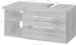 welltime Waschbeckenunterschrank »Davos« Breite 90 cm