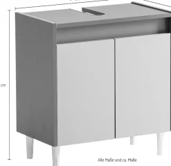 welltime Waschbeckenunterschrank »Lovis, Waschbeckenunterschrank, Made in Germany, B: 56 cm« Solide Verarbeitung - Dieses Produkt ist in Deutschland gefertigt