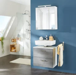 welltime Waschbeckenunterschrank »Trento, verschiedene Ausführungen und Farben« Badmöbel, Breite 60 cm, Beckenunterschrank auf Füßen, Made in Germany