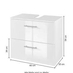 welltime Waschbeckenunterschrank »Trento, verschiedene Ausführungen und Farben« Badmöbel, Breite 60 cm, Beckenunterschrank auf Füßen, Made in Germany