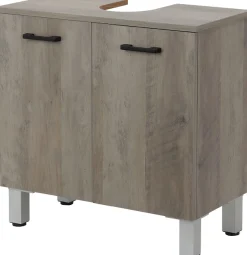 welltime Waschbeckenunterschrank »Florenz,Breite 60cm, 2 Tür, 2 Fächer, mit Siphonausschnitt, MDF-Front« in verschiedenen Farben erhältlich, Badmöbel, Badschrank, Kommode, Bad