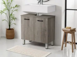 welltime Waschbeckenunterschrank »Florenz,Breite 60cm, 2 Tür, 2 Fächer, mit Siphonausschnitt, MDF-Front« in verschiedenen Farben erhältlich, Badmöbel, Badschrank, Kommode, Bad