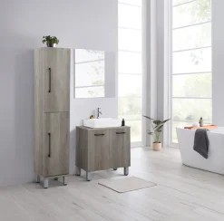 welltime Waschbeckenunterschrank »Florenz,Breite 60cm, 2 Tür, 2 Fächer, mit Siphonausschnitt, MDF-Front« in verschiedenen Farben erhältlich, Badmöbel, Badschrank, Kommode, Bad