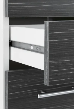 welltime Waschbeckenunterschrank »Emmi, Breite 65 cm made in Germany« Siphonausschnitt, Metallbeschläge