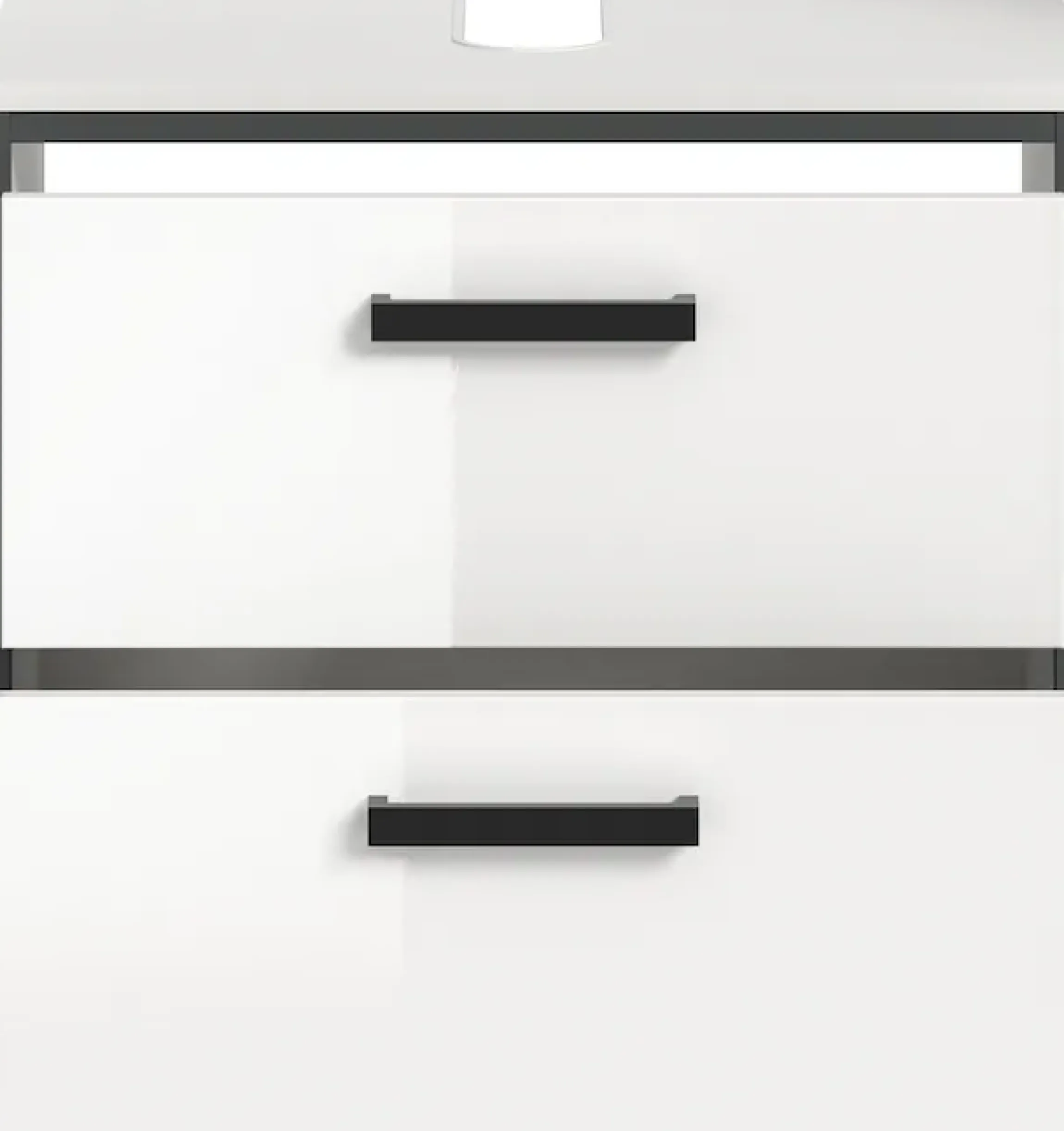 welltime Waschbeckenunterschrank »KAJO, hochglanz Front, 2 Schubladen, Siphonausschnitt« 1 Stk. tlg. Waschbecken, Unterschrank, Bad, Badezimmer, Schrank