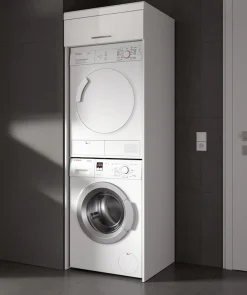 welltime Waschmaschinenumbauschrank »SIENA, Breite 66 cm, für Waschmaschine & Trockner, 1 Klappe, MDF-Front« Überbauschrank, Umbauschrank, Badschrank, Hauswirtschaftsschrank