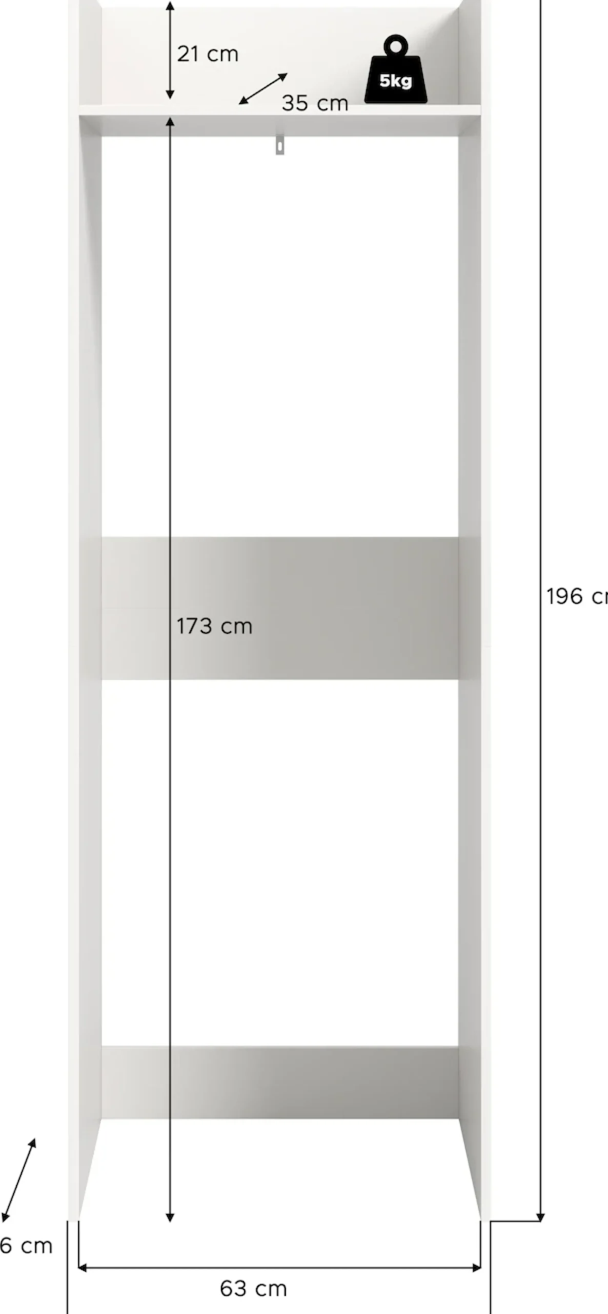 welltime Waschmaschinenumbauschrank »FALAS,Höhe 195 cm, 1 Boden, für Waschmaschine &Trockner« in verschiedenen Farben erhältlich, 1 Stk. tlg. Waschmaschine, Trockner, Waschmaschinenschrank, Umbauschrank, Wäsche