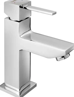 welltime Waschtischarmatur »Trento, Wasserhahn« Wassersparende Eco-Click-Funktion, inkl. Pop-Up Ablaufventil