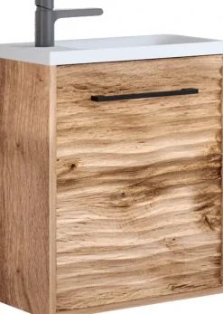 welltime Waschtisch »Canada« 2 Stk. tlg. Badmöbel Wellenstruktur, Breite 40cm Gästebad Waschtisch mit Becken