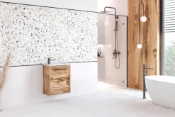 welltime Waschtisch »Canada« 2 Stk. tlg. Badmöbel Wellenstruktur, Breite 40cm Gästebad Waschtisch mit Becken