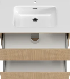 welltime Waschtisch »EIXO, 2 Metall-Vollauszüge mit Softclose, Mineralguss-Auflagebecken«