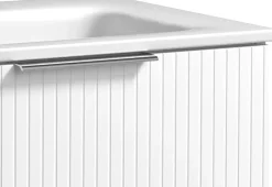 welltime Waschtisch »G-Line« mitKeramik Waschbecken, Schubladen mit Softclose,trendig geriffelt