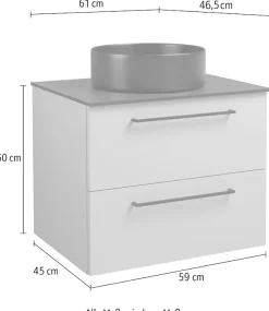welltime Waschtisch »Joy, Waschbeckenunterschrank inkl.Waschbecken, Badmöbel« Breite 100 cm, mit Soft-Close-Funktion, FSC®-zertifiziert