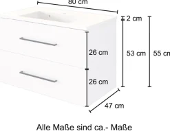 welltime Waschtisch »Luena« Breite 80 cm