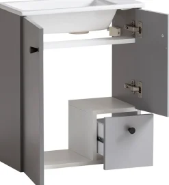 welltime Waschtisch »Lugo, Waschtisch, melaminharzbeschichtet, Made in Germany, B: 50 cm« Solide Verarbeitung - Dieses Produkt ist in Deutschland gefertigt