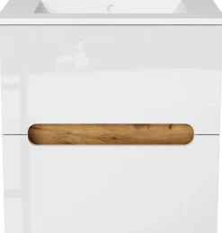 welltime Waschtisch »Lupo« Badschrank mit Waschbecken,Soft Close,in verschiedenen Breiten (60,80)