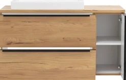 welltime Waschtisch »MAILAND, 2 Metall-Vollauszüge mit Softclose, Aufsatzbecken« Maße (B/H/T): ca. 105/65,5/47 cm,