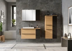 welltime Waschtisch »MAILAND, 2 Metall-Vollauszüge mit Softclose, Aufsatzbecken« Maße (B/H/T): ca. 105/65,5/47 cm,