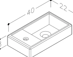 welltime Waschtisch »Mini, Badmöbel, Waschtischunterschrank inkl. Waschbecken« Breite 40cm, mit Soft-Close-Funktion, FSC®-zertifiziert