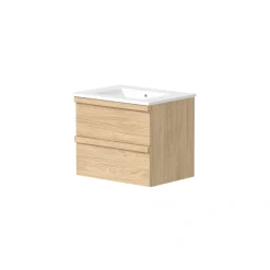 welltime Waschtisch »Pure Badmöbel Set Waschbecken mit Unterschrank« in verschiedenen Breiten, 2 Schubladen, mit Soft-Close-Funktion,FSC®