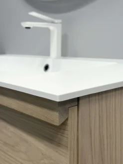 welltime Waschtisch »Pure Badmöbel Set Waschbecken mit Unterschrank« in verschiedenen Breiten, 2 Schubladen, mit Soft-Close-Funktion,FSC®