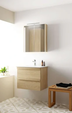 welltime Waschtisch »Pure Badmöbel Set Waschbecken mit Unterschrank« in verschiedenen Breiten, 2 Schubladen, mit Soft-Close-Funktion,FSC®