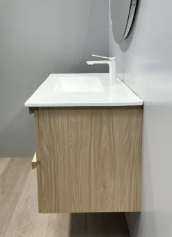 welltime Waschtisch »Pure Badmöbel Set Waschbecken mit Unterschrank« in verschiedenen Breiten, 2 Schubladen, mit Soft-Close-Funktion,FSC®