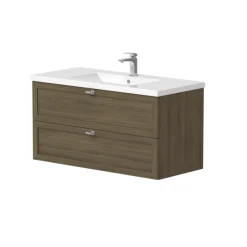 welltime Waschtisch »Rustic« mit Soft-Close-Funktion, Breite 101,5 cm, Eichenfurnier