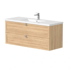 welltime Waschtisch »Rustic« mit Soft-Close-Funktion, Breite 121,5 cm, Eichenfurnier