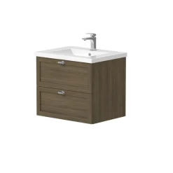 welltime Waschtisch »Rustic« mit Soft-Close-Funktion, Breite 61,5 cm, Eichenfurnier
