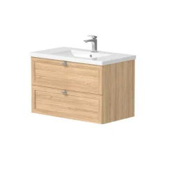 welltime Waschtisch »Rustic« mit Soft-Close-Funktion, Breite 81,5 cm, Eichenfurnier