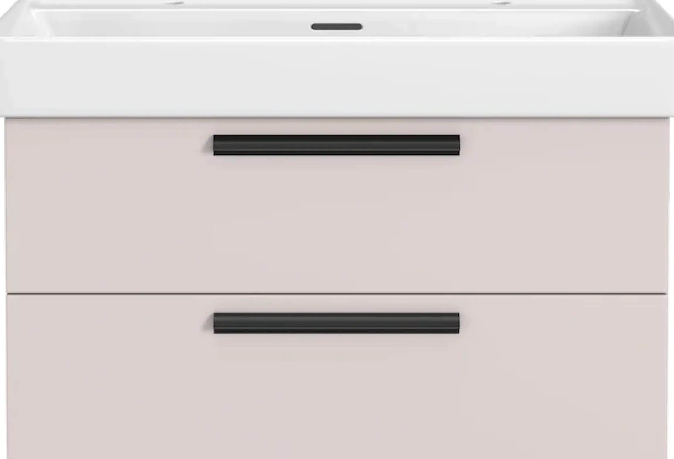 welltime Waschtisch »SALVADA, Softclose-Auszüge, Keramikbecken« Maße (B/T/H): 100/48/63 cm,Kaschmir, Lochbohrung für zwei Armaturen, Anti-Finger-Print